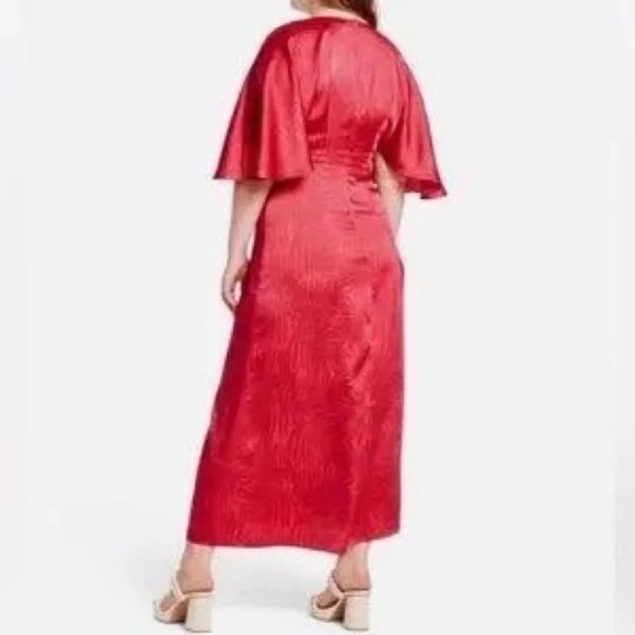 Fe Noel X Target Palm Leaf Contrast Print Flutter Sleeve Maxi Dress Plus Size 22 - Picture 2 of 12